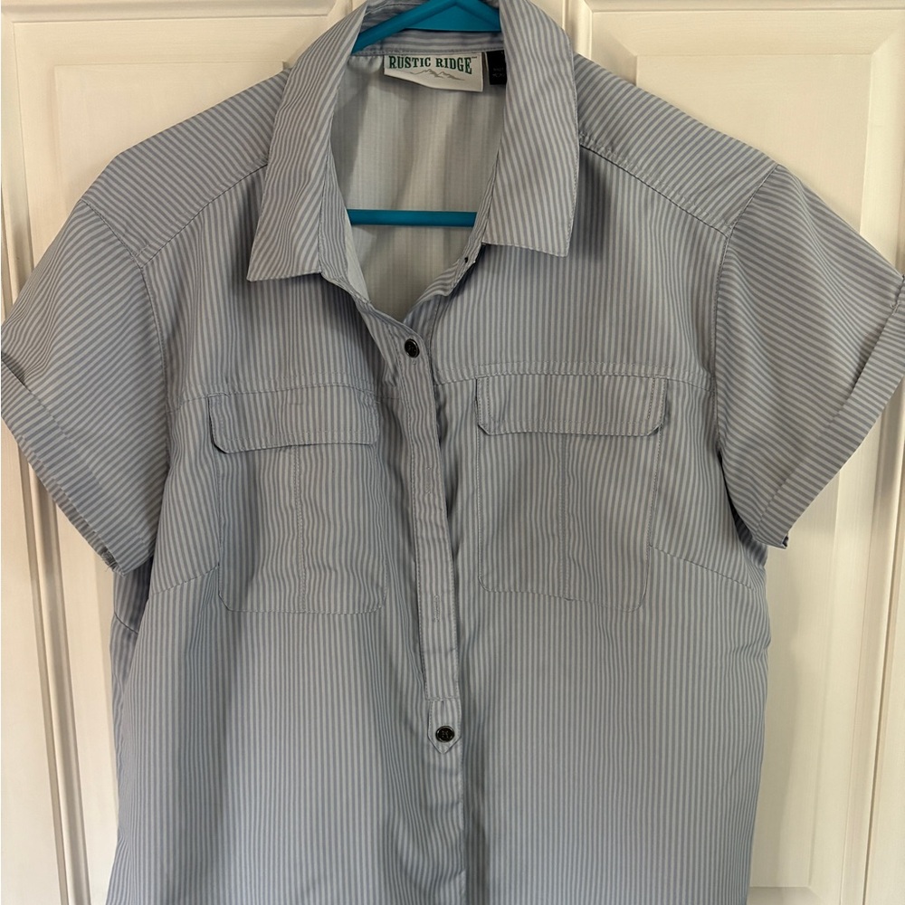 Women's Blue Striped Shirt